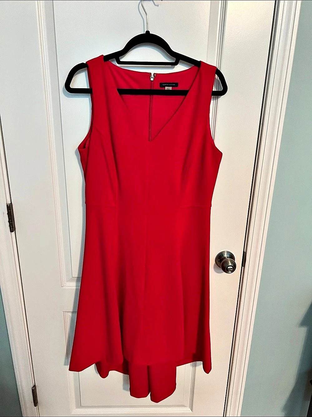 Tommy Hilfiger Red Sleeveless Asymmetric Hem Dress Size 12 Like New